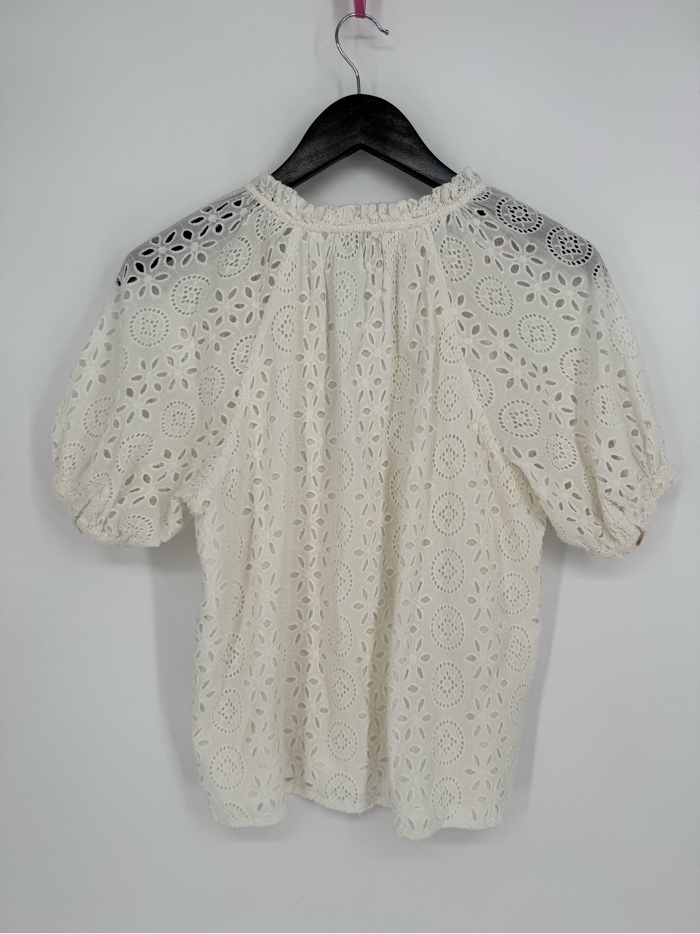 Cleobella Kate Blouse Small White Eyelet Puff Sleeve - Picture 4 of 10